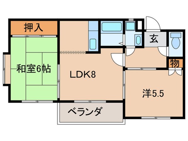 ラ・メゾンクレ－ルの物件間取画像